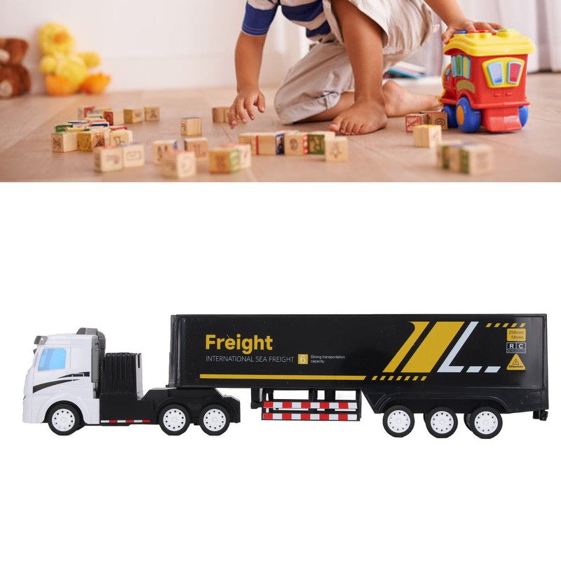 Container Truck Toy High Simulation Extended Carriage Container Trailer Model