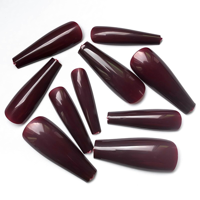 Lifextol 120pc Coffin Press on Nails Medium Length Colored Long