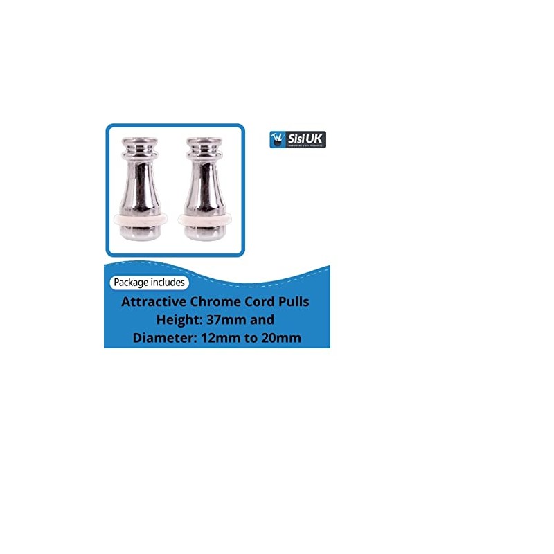 Solid Chrome Pull Cord Weight Roman Blind with Rubber Ring