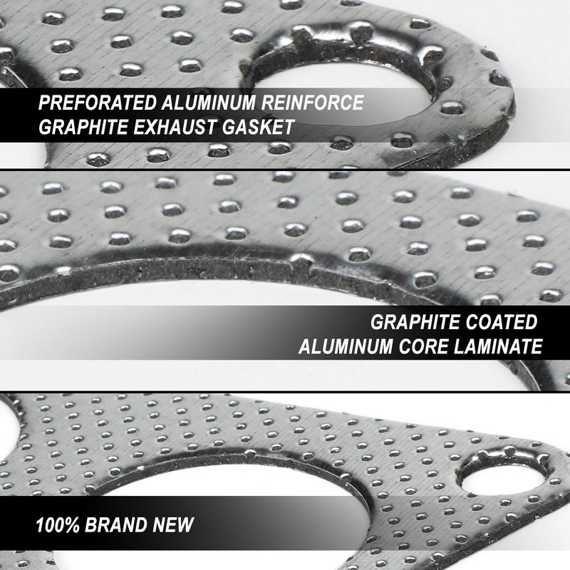 DNA Motoring GKTSET-HA03-V6 Aluminum Exhaust Manifold Header Gasket Set Replacement