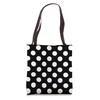 Cute Black and White Polka Dot Aesthetic Pattern Minimalist Tote
