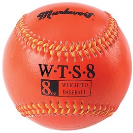 Markwort Synthetic Cover Weighted Baseball, Orange, 8 oz