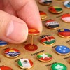 Operitacx Push Pins for Cork Board, 291pcs National Flag Decorative