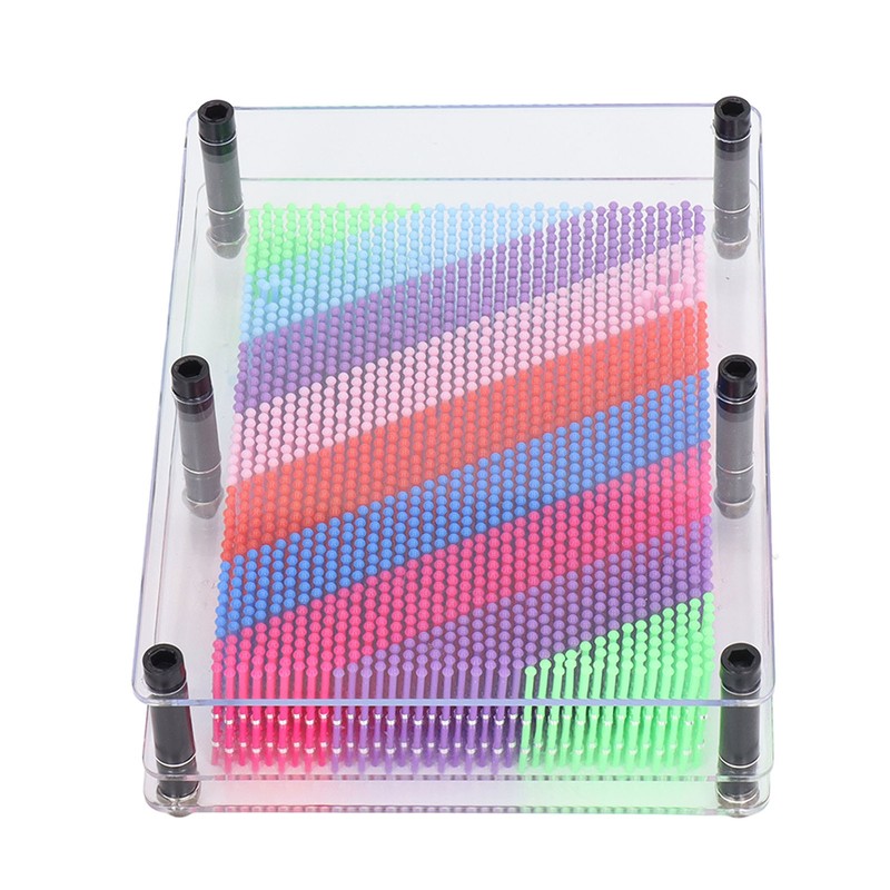 3D Pin Art Toy Colorful Plastic Pin Art Board Sculpture