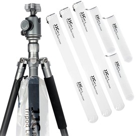 JJC 6-Pack Camera Tripod Monopod Leg Rain Cover Sleeve, Clear Tripod Leg Protective Cover Protects Regular/Large Tripod Legs from Debris Sand and Water