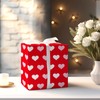 JarThenaAMCS 9 Sheet Valentine's Day Wrapping Paper -Not Roll- Red