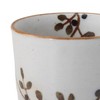 Hasamiyaki 72705 Lightweight Tea Cup (Large), Flower Connecting Pattern, Black,