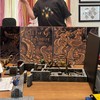 CZYY DND Dungeon Master Screen Four-Panel with Pockets, Faux Leather