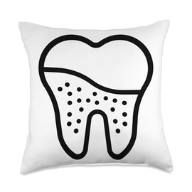 Tartar Plaque Calculus Tooth Dental Specialist Dentist Throw Pillow