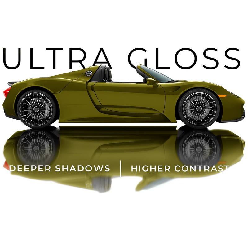 VViViD+ Ultra Gloss Combat Green Vinyl Car Wrap (6ft x