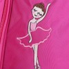 Girls Ballet Dance Embroidered Backpack Kids Shoulder Sports Bag(Rose Red)