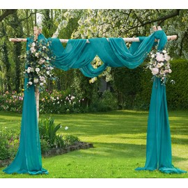 WARM HOME DESIGNS 2 Backdrop Curtain Bundle. 55 x 216 Inch Teal Fabric or Curtain Backdrop for Wedding Decorations & Wedding Decor. ADS Teal 216"