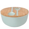 LOVYANXUE Bamboo Fiber Salad Bowl with Servers Set Large 9.8inches