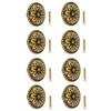 binifiMux 8pcs Vintage Flower Drawer Pulls Knobs Flower Embossing, Bronze