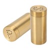 2Pcs Gold Spice Jar Stainless Steel Rustproof Screw Open Top