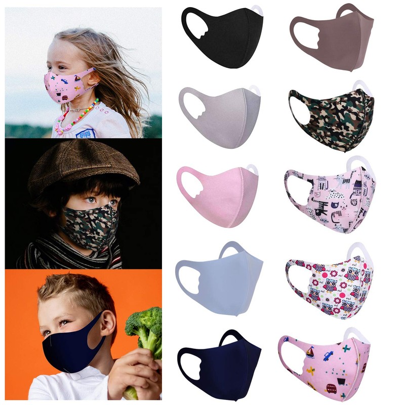 Kids Childrens Face Mask, Reusable Washable Bandana, Protective Face Cover
