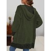 Sidefeel Women's Open Front Chunky Cardigans Oversized Hooded Sweaters Coat