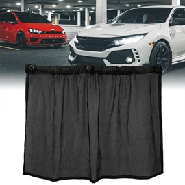 uxcell 2pcs Black Vehicle Mesh Sun Shade Suction Cup Side Window Curtain Universal 75 x 50cm