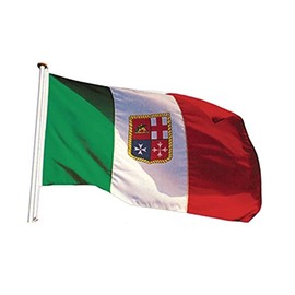 Bandiera italiana Bandierina Marino Militare Navale 30x45 mm per Uso Nautico Per gommoni