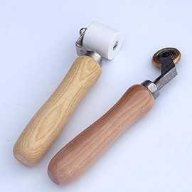 6mm Brass Penny Roller+28mm High Temperature Resistant Seam Hand Pressure Roller White Teflon(PTFE）Pressure Roller