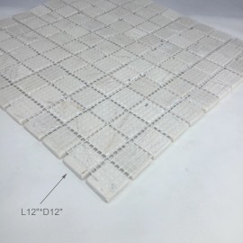 FixtureDisplays Marble Mosaic Tile Polished Genuin Stone Mosaic Flooring Backsplash Shower Bath