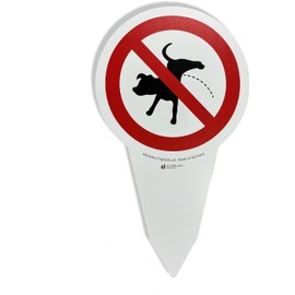 AllesKlaro® High-Quality XXL Plug-In Sign – No Dogs Pee – 280 x 160 mm – Sturdy 4 mm Aluminium Composite Panel