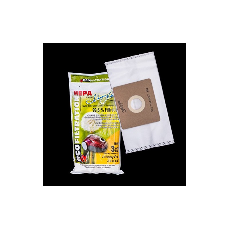 Johnny Vac 3-Pack Eco Filtration HEPA Vacuum Bags for Juliette,