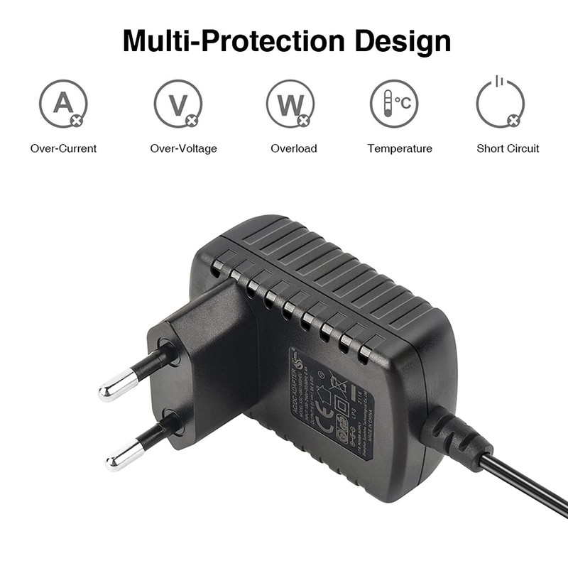 LEKATO Pedal Power Supply Adaptor Power Supply 9V 1A for