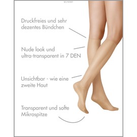 KUNERT Women's 15 DEN Knee-High Socks - Beige - 7