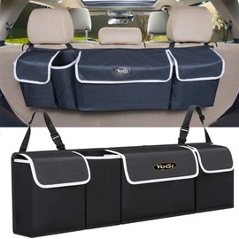 YoGi Prime Car Trunk Organizer and Storage, Hanging Organizer for SUV, MPV, Waterproof, Cargo Storage Bag with 4 Pockets, Car Interior Accessories for Men &Women