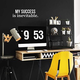 Vinyl Wall Art Decal - My Success is Inevitable - 6.5" x 22" - Modern Inspirational Self Steem Quote for Home Apartment Bedroom Closet Living Room Office Decor Sticker
