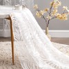 Delien Voile Burnout Curtain with Leaves Pattern, Transparent Curtain with