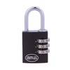 Amig Aluminium Combination Lock, Model 75, Black, 25 mm, for