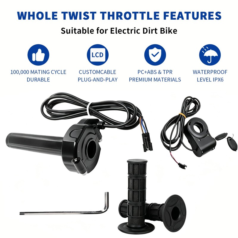 Full Twist Throttle for Ridstar Q20, Surron Style Ebike Throttle
