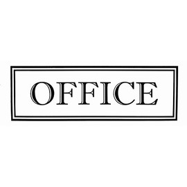 Custom Office Room Vinyl Decal - Rectangle Border Glass Door Sticker, Windows, Walls -Vinyl Lettering - Traditional Decor