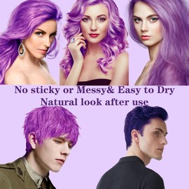 HAIOLORPRO Purple Temporary Color Washable Hair Coloring Wax for Men and Women (Unisex), Hair Coloring Wax for Party or Cosplay Hair Color Wax, Hair Makeup Paint Wax, One-Day Hair Color (Purple)