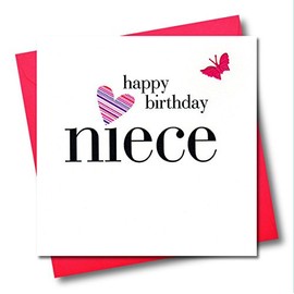 Claire Giles HNS92 Hearts and Stars Happy Birthday Niece Card