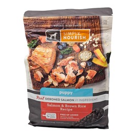 SIMPLY NOURISH Puppy Salmon and Brown Rice Dry Dog Food, 5 Pound Bag