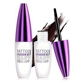 Erinde Gel de Tinte para Cejas de Pelado Fácil, Larga Duración Acabado Mate Natural, Resistente al Agua, Prueba de Manchas y Transferencias, Tono Marrón Neutro Cejas Definidas,#01