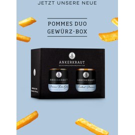 Ankerkraut Pommes Duo Spice Box with French Fries Salt and Outdoor Pool Fries, Spice Salt, Mixture of Seasoning Ingredients, 280 g