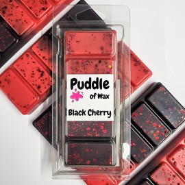 Puddle of Wax - Black Cherry Soy Wax Melt Snap Bar - 50g - Fruity Scent - Vegan Friendly - Made in the UK