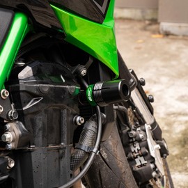 ZEXDDI Fit for Ka&wasaki Z650 RS Ninja650 Ninja 650 KRT Ninja 650L EX650 2017-2025 Motorcycle Frame Slider Crash Guard Engine Guard Z 650 Drop Protection (Green)