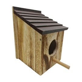Fenteer Bird House Wooden Birdhouse for Outside,Small,Decorative Bird Nesting Box Bird Nest for Throstle Chickadee Robin Perch Garden