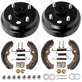 Roykaw EZGO TXT Brake Hub Drum & Brake Shoes & Brake Shoes Springs Repair Kit for 1996-up Electric Golf Cart Replaces OEM # 19186G1, 70794G01, 70795G01, 27943G01, 27945G01, 27944G01