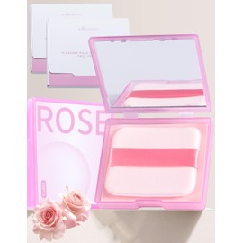 Oil Blotting Paper - 400 Sheets with Mirror, Puff & Refills, Absorbs Excess Face Oil, Controls Shine, Gentle for Makeup Use