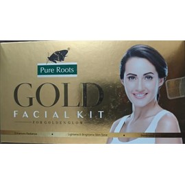 P R Gold Facial Kit for Instant Nourished Radiant Brightening Skin | Salon-Like Glow at Home with 5 Easy Steps | Ideal for All Skin Types
