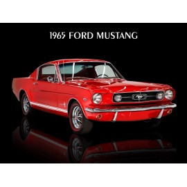 1965 Ford Mustang NEW METAL SIGN: Original Look Restoration in Red