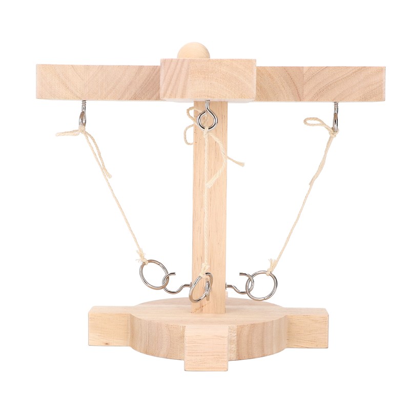 Ring Hook Game Wooden Portable Interactive Hook Ring Throwing Game
