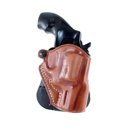 Premium Leather OWB Paddle Holster Open Top Fits, Taurus PT85 M85 38 Special Revolver 2” BBL, Right Hand, Draw Brown Color #1061#