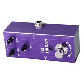 Guitar Distortion Pedal, Metal Guitar Effect Knob Adjustment Scratch Clear Sound Quality Multiple Tones for Performance and Daily Practice (AN‑03 Purple)